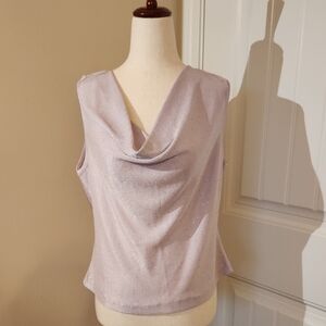 White House Black Market Light Purple Sleeveless Blouse